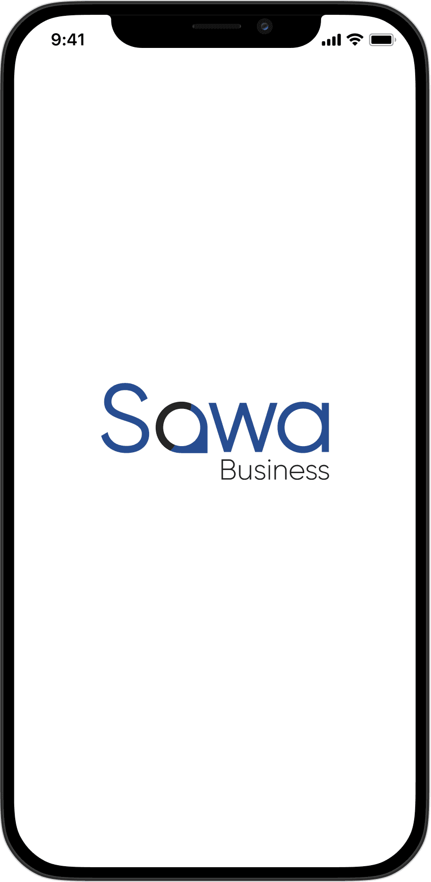 Sawa Business app welcome screen